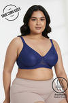Zivame True Curv Lightly Lined Wired High 3/4Th Coverage Super Support - Navy Peony — thumbnail 1